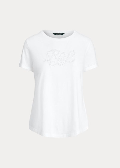 Playeras Ralph Lauren Mujer Blancos - Logo Cotton-Blend - BPHLV6480